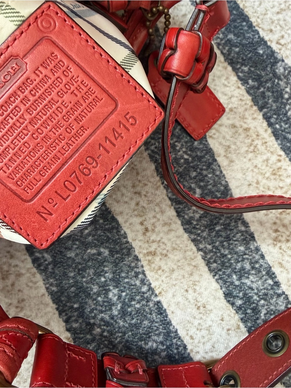 vintage Coach Bleecker small leather shoulder bag red EUC rare - Picture 6 of 9